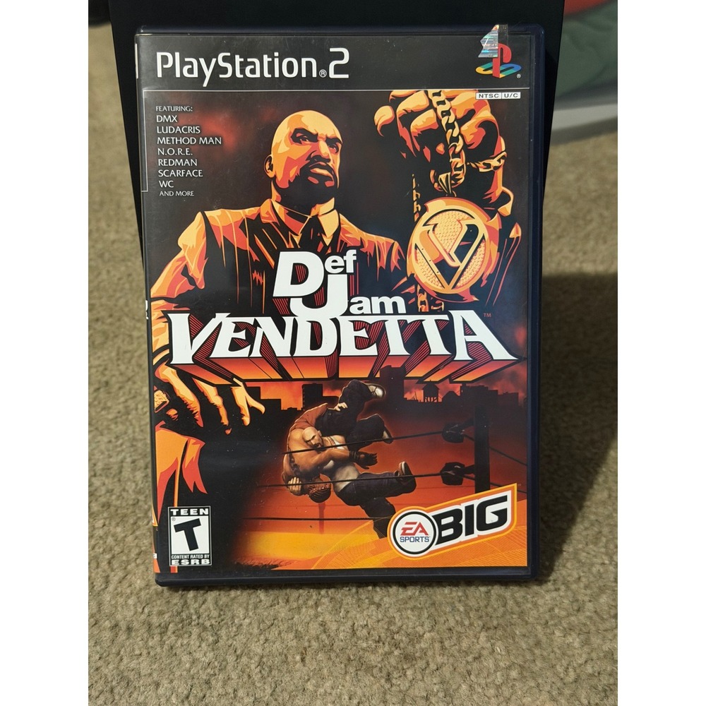 Def Jam Vendetta Sony PlayStation 2 PS2 Black Label EA Sports BIG Fighting Game